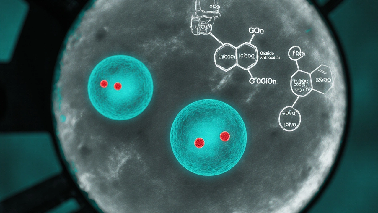 Cell interior showing melatonin neutralizing ROS and activating antioxidant enzymes.